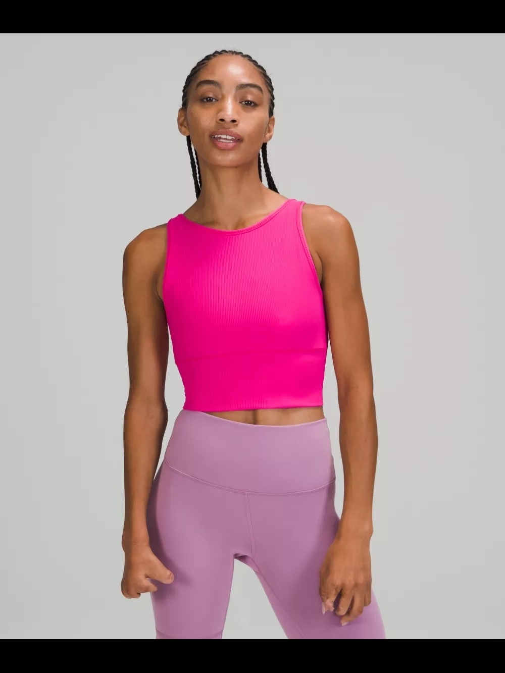 NWT Lululemon Power Pivot Tank Top Rib Sonic Pink sz 6